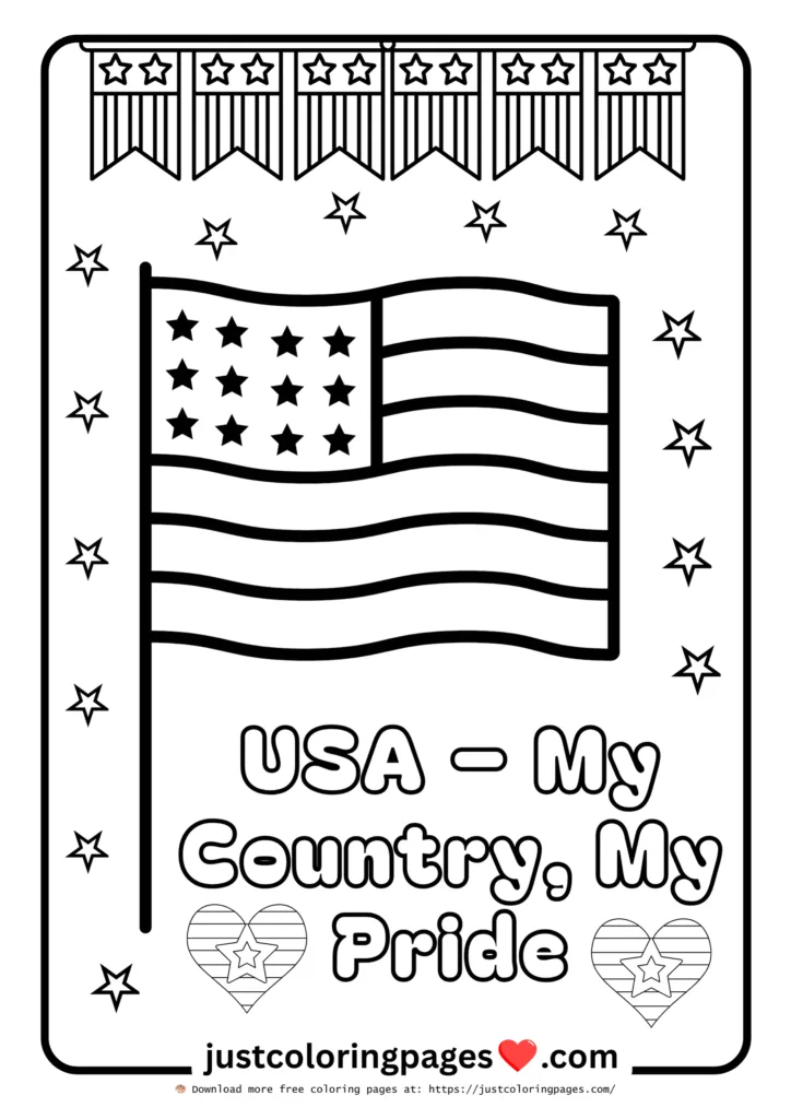 20+ Free American Flag Coloring Pages for Kids (PDF) 19 American flag coloring pages free download