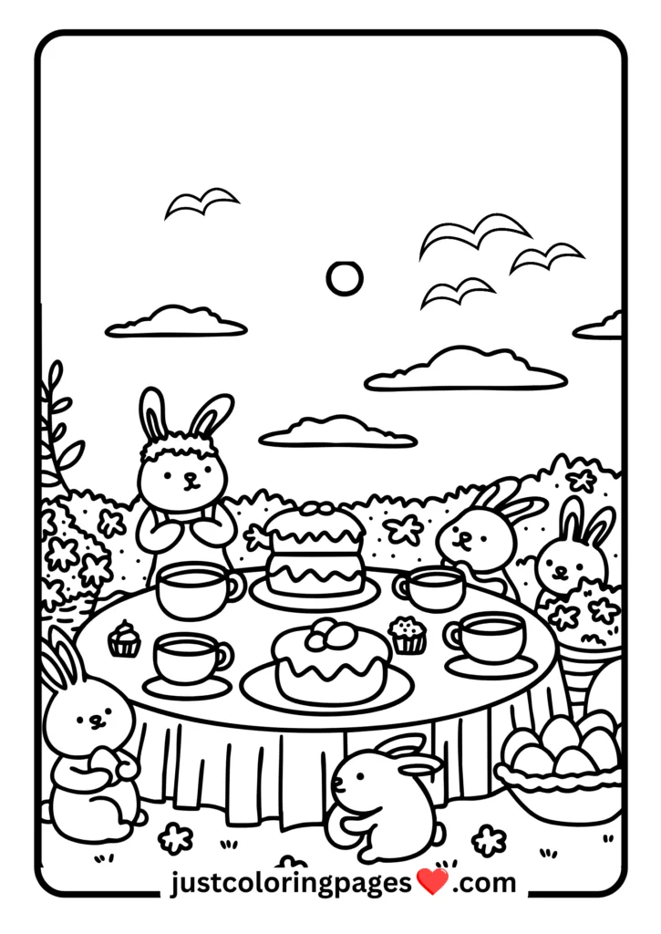 29+ Free Cozy Coloring Pages for All (Printable PDF) 13 Cute Bunnies Party