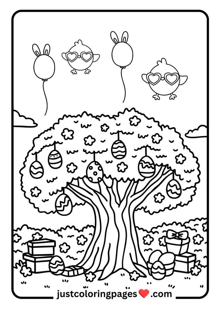 29+ Free Cozy Coloring Pages for All (Printable PDF) 28 Easter Tree