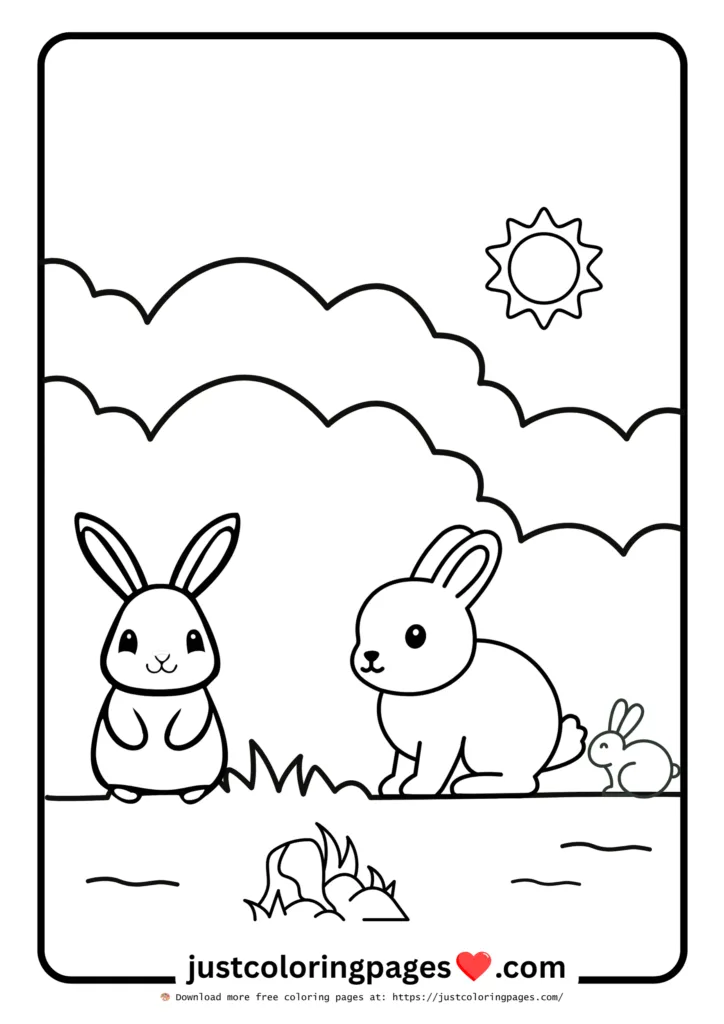 23+ Free Rabbit Coloring Pages Printable PDF for Kids 18 Rabbit Coloring Sheet