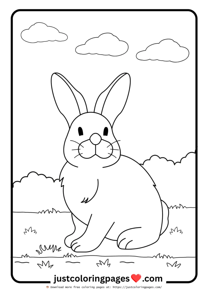 23+ Free Rabbit Coloring Pages Printable PDF for Kids 16 Big Rabbit Coloring Page Free to Download