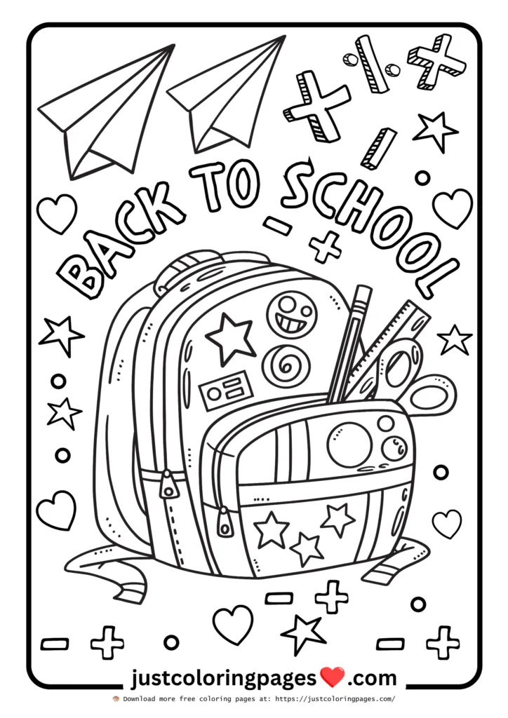 26+ Free Back to School Coloring Pages for Kids (Printable) 20 Download Free Back to School Coloring Pages for kindergarten, preschoolers and toddlers.