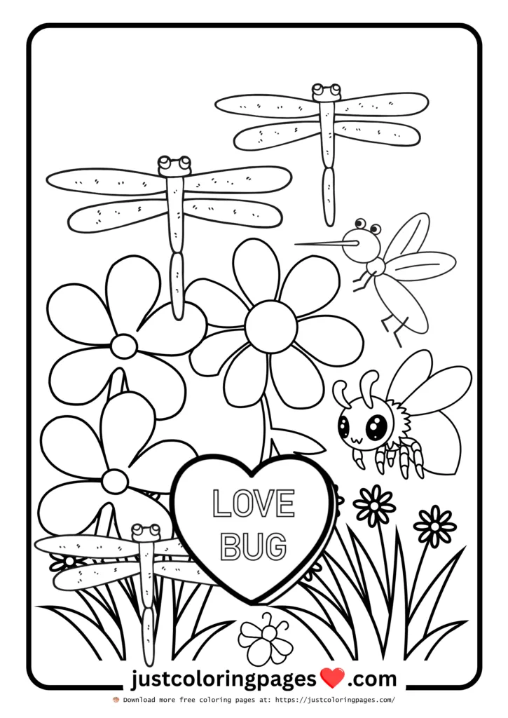 20+ Free Bug Coloring Pages for Kids (Printable PDF) 2 Love Bug Coloring Page