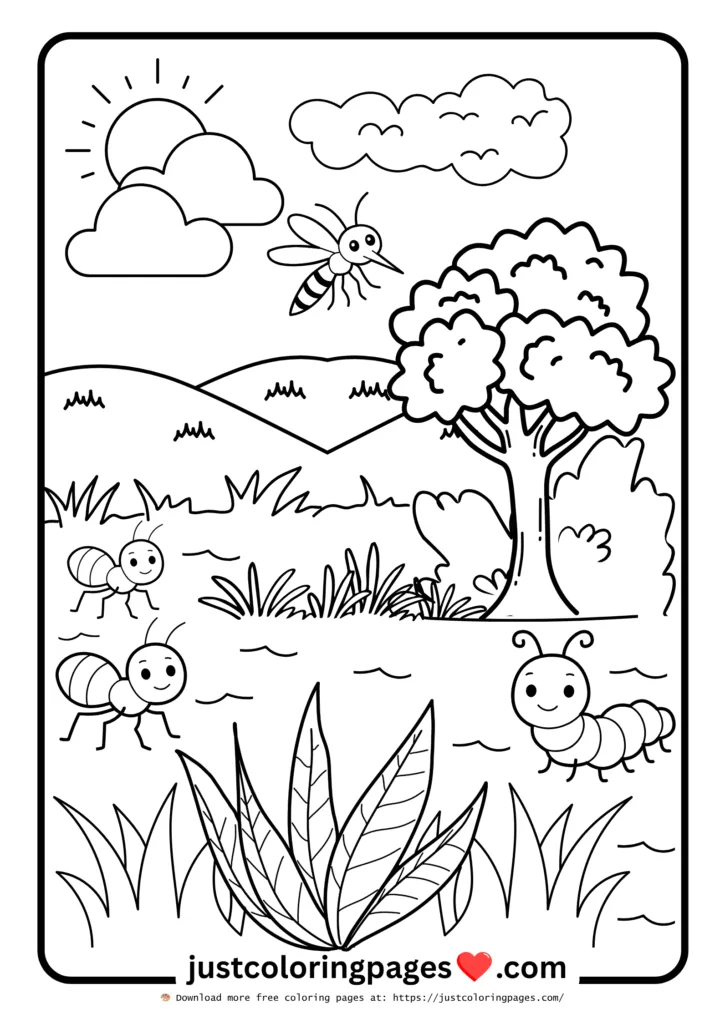 20+ Free Bug Coloring Pages for Kids (Printable PDF) 15 Nature Coloring Pages
