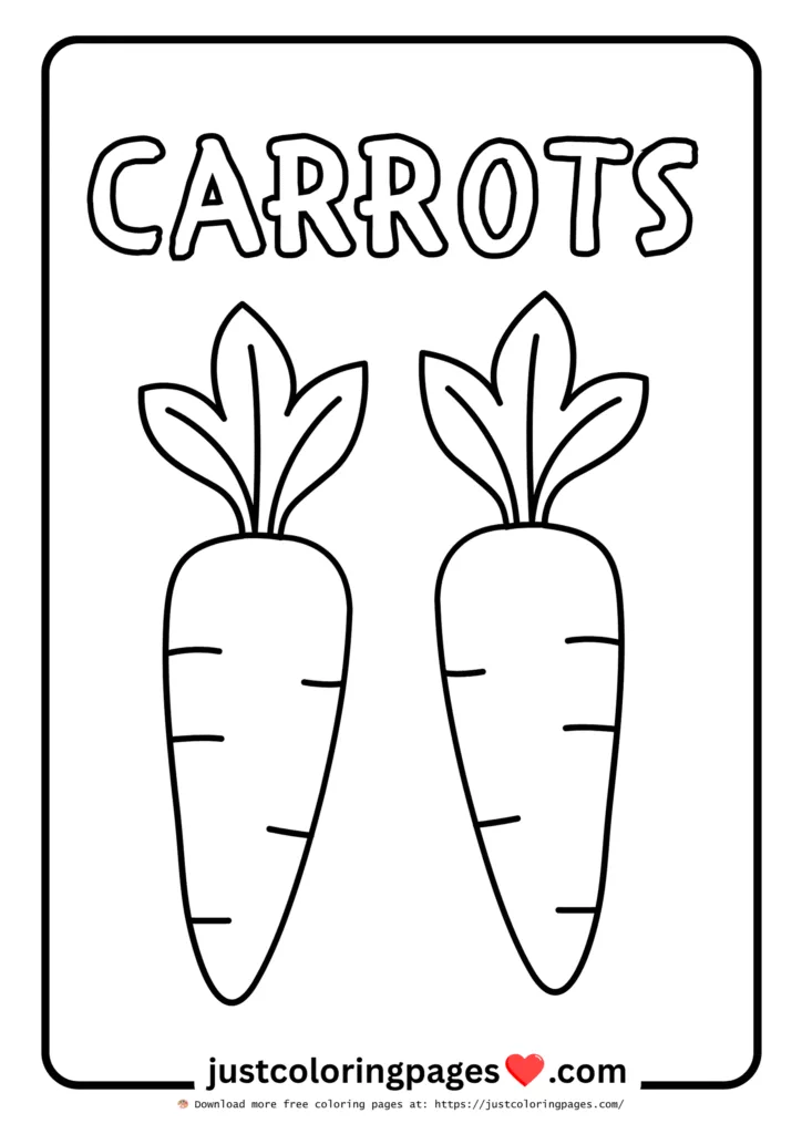 Download Free Vegetables Coloring Pages for Kids