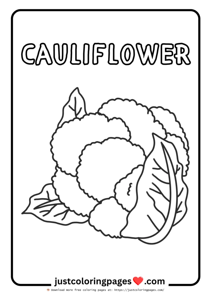 Download Free Vegetables Coloring Pages for Kids