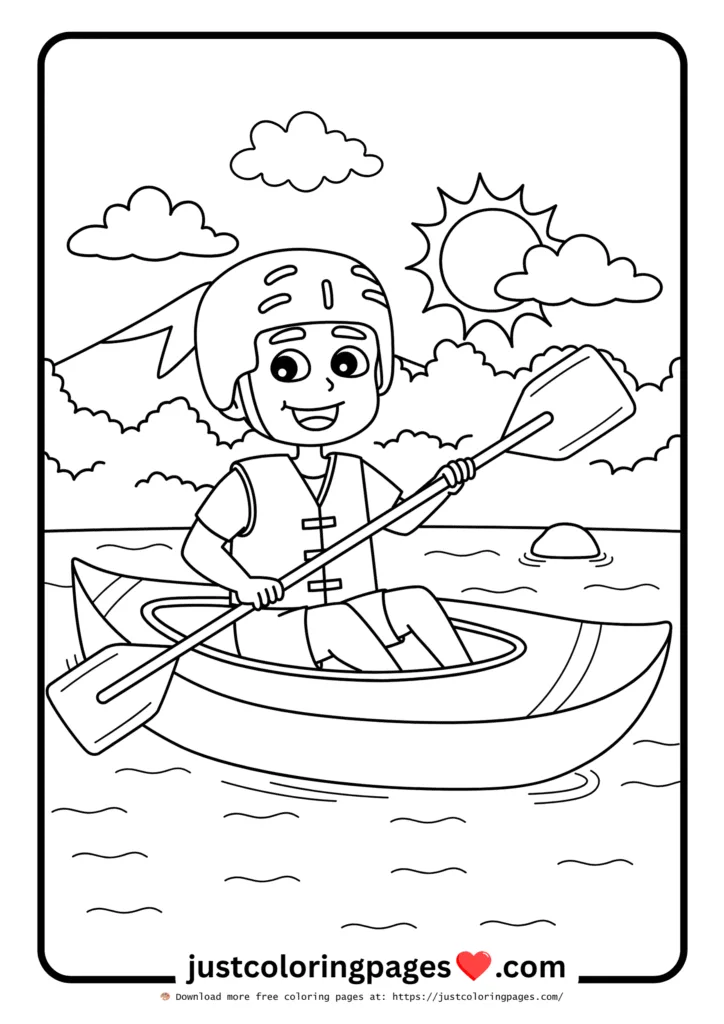 59+ Summer Coloring Pages (PDF Printables) - Free Download 30 A little boy is traveling in a boat