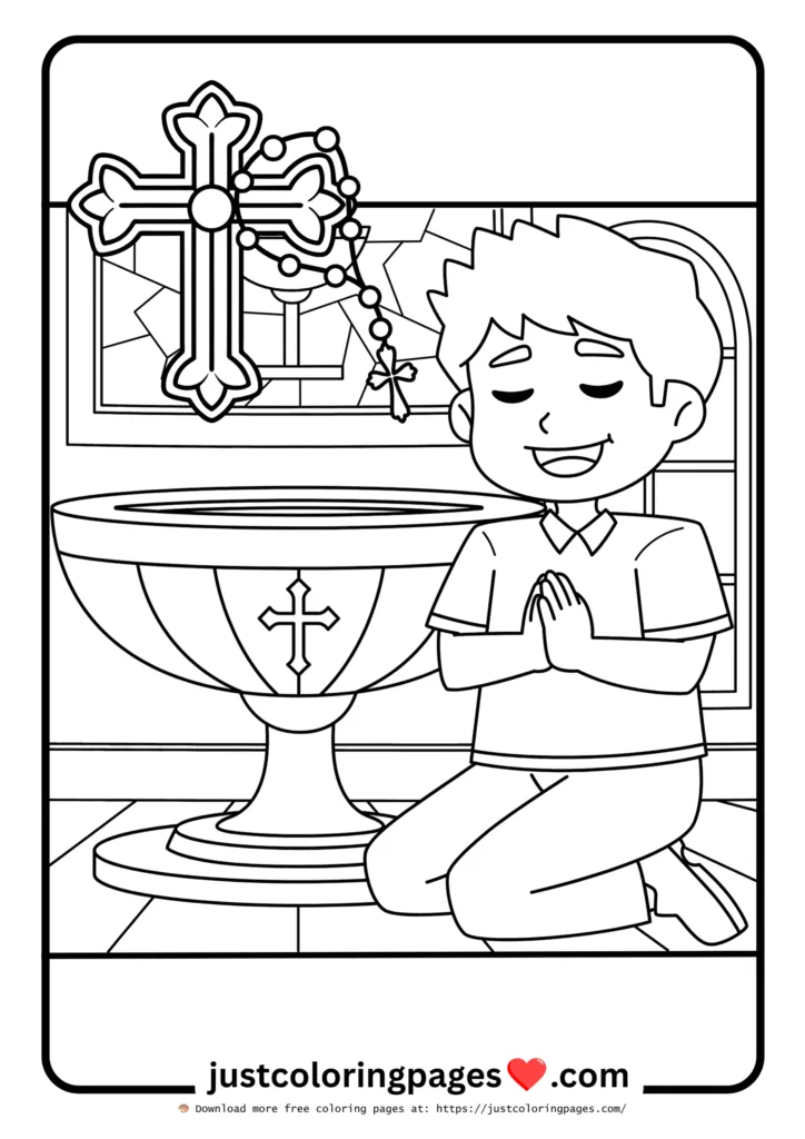 59+ Summer Coloring Pages (PDF Printables) - Free Download 40 A little boy is praying