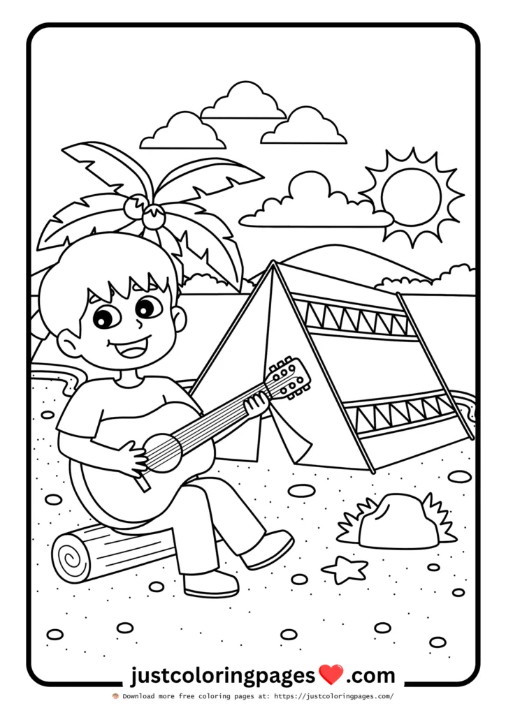 59+ Summer Coloring Pages (PDF Printables) - Free Download 17 A boy who went to the beach in summer.