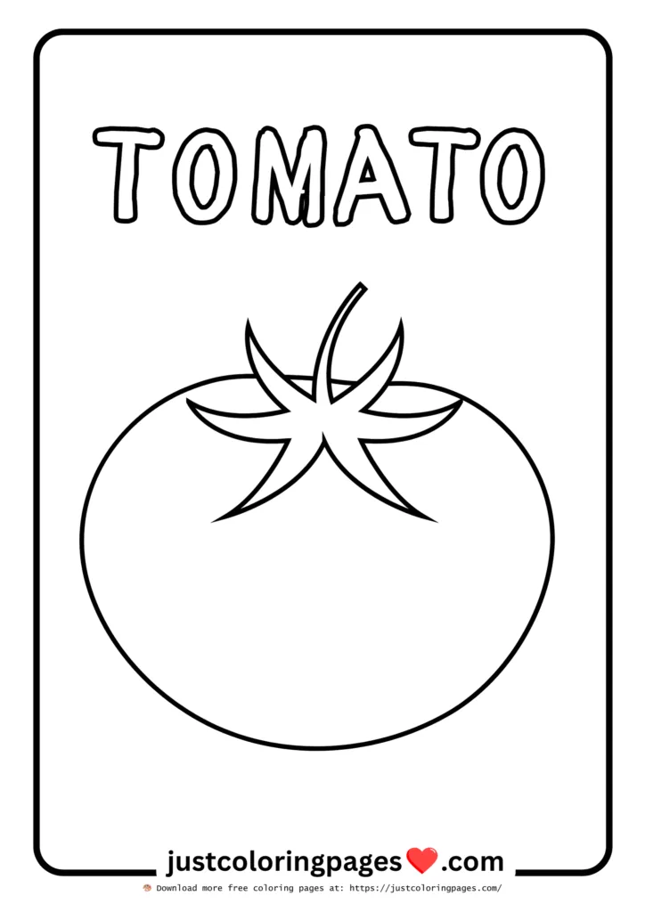 Download Free Vegetables Coloring Pages for Kids