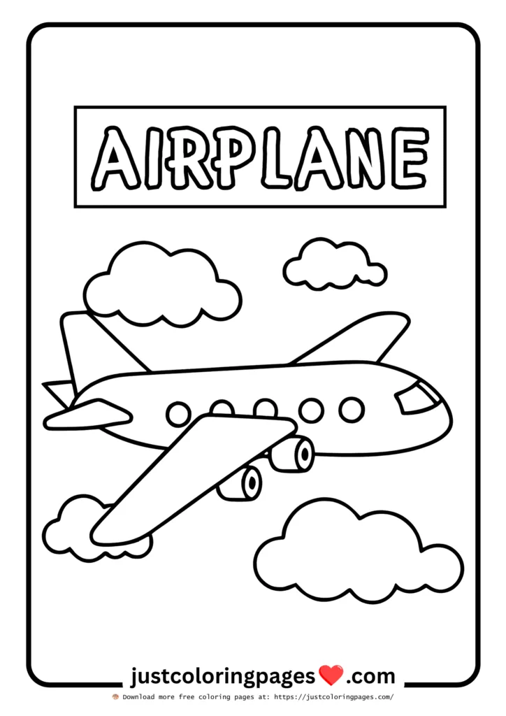 airplane vehicle coloring pages