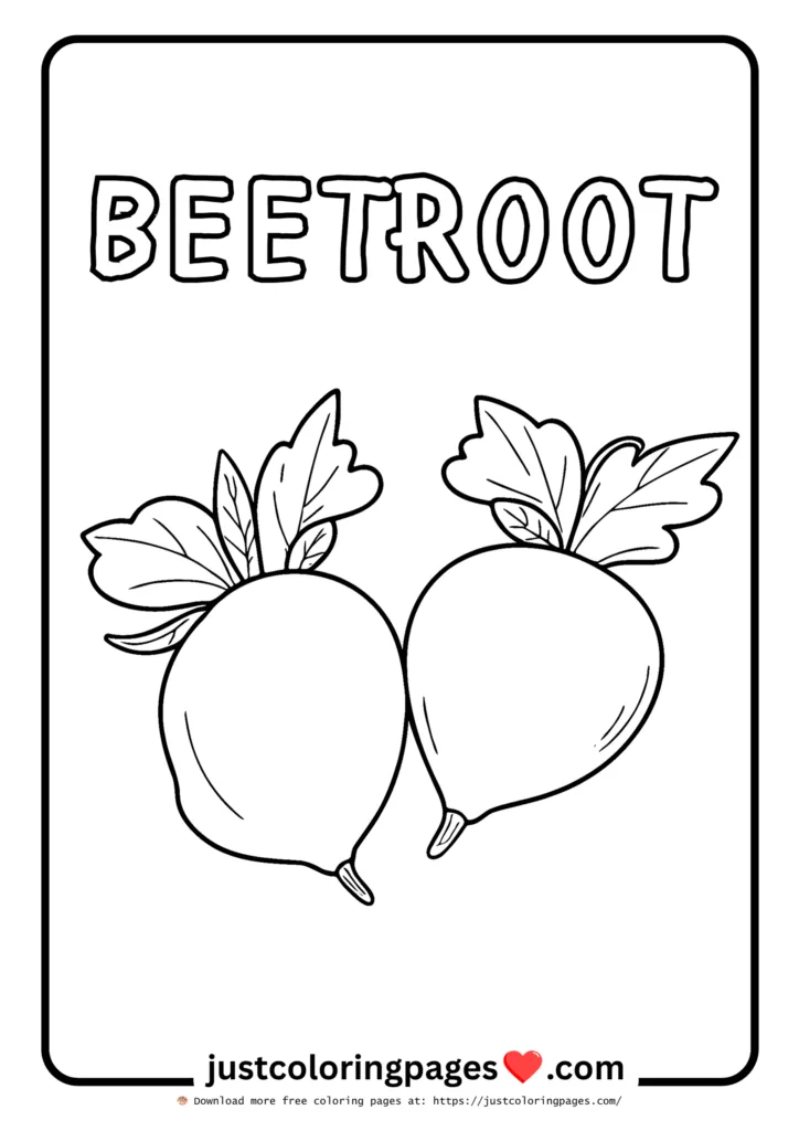 Download Free Vegetables Coloring Pages for Kids