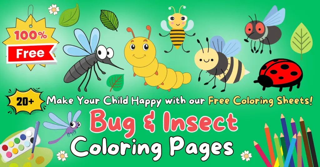20+ Free Bug Coloring Pages for Kids (Printable PDF) 1 Free Bug Coloring Pages