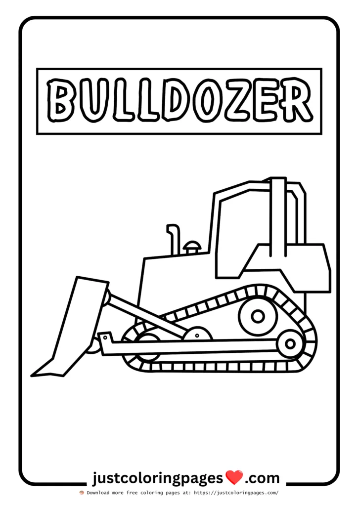 39+ Free Vehicle Coloring Pages for Kids (PDF Printable) 39 bulldozer vehicle coloring pages