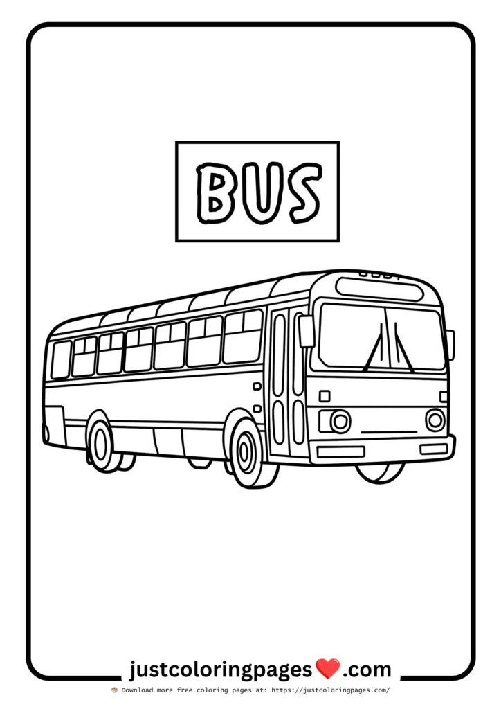 39+ Free Vehicle Coloring Pages for Kids (PDF Printable) 14 bus vehicle coloring pages