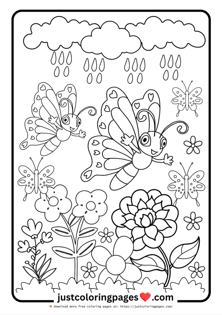 20+ Free Butterfly Coloring Pages for Kids (Printable PDF) 22 flower and butterfly coloring pages for kids