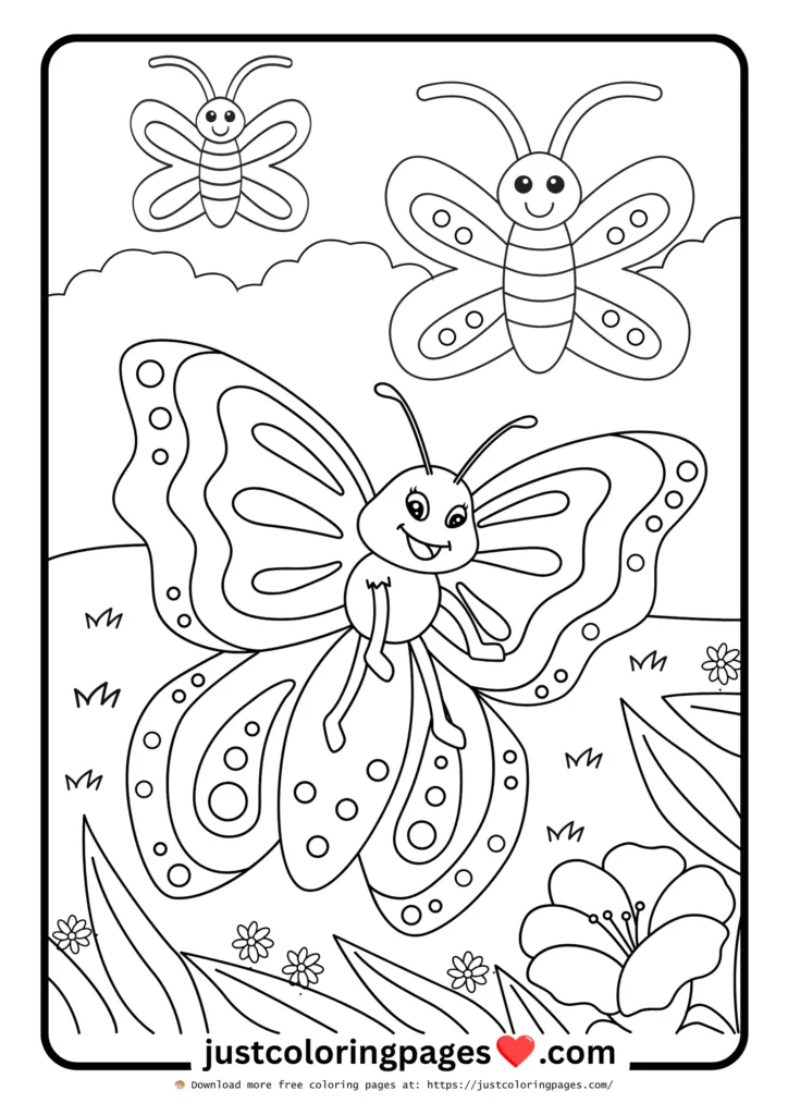 20+ Free Butterfly Coloring Pages for Kids (Printable PDF) 2 butterfly coloring sheets for preschool