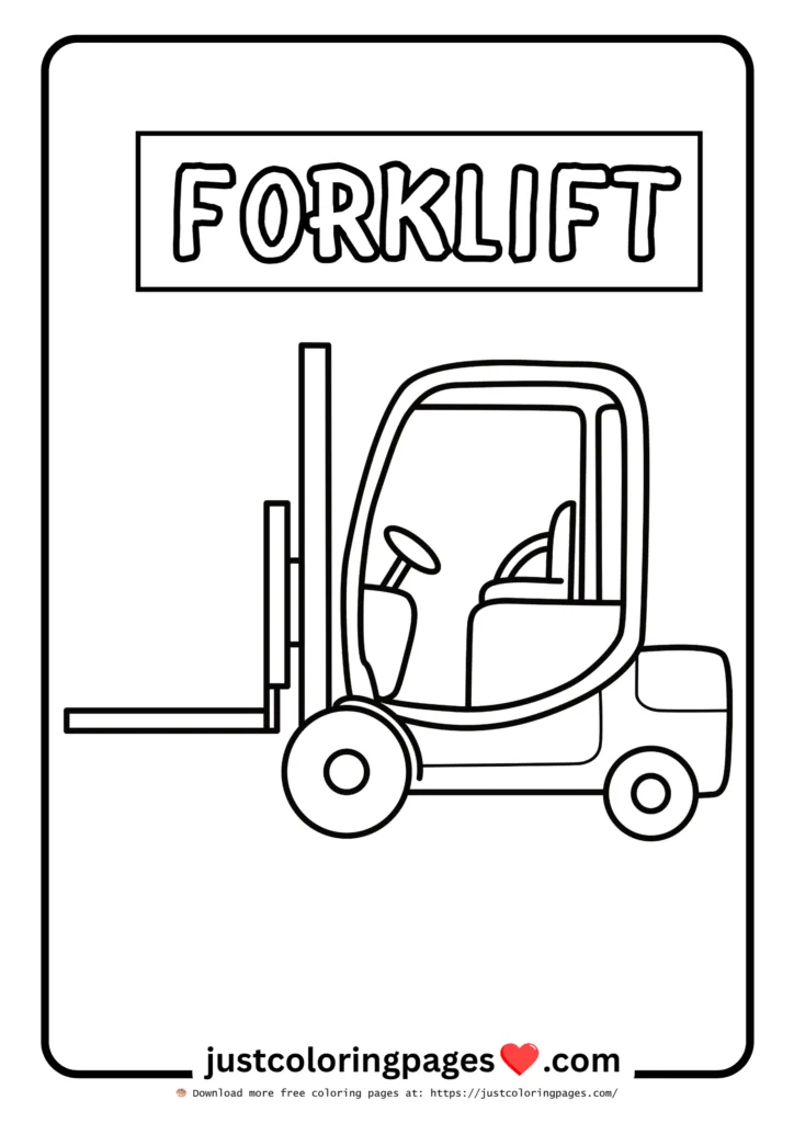 39+ Free Vehicle Coloring Pages for Kids (PDF Printable) 37 forklift vehicle coloring pages
