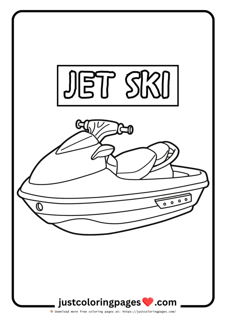 39+ Free Vehicle Coloring Pages for Kids (PDF Printable) 34 jet ski vehicle coloring pages