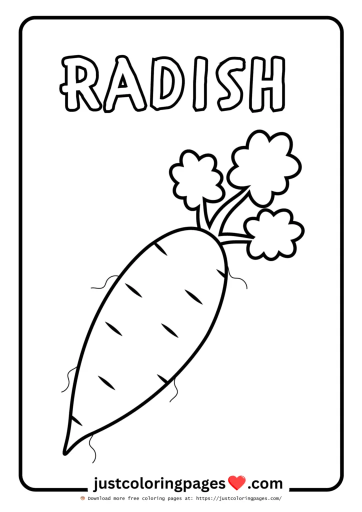 Download Free Vegetables Coloring Pages for Kids