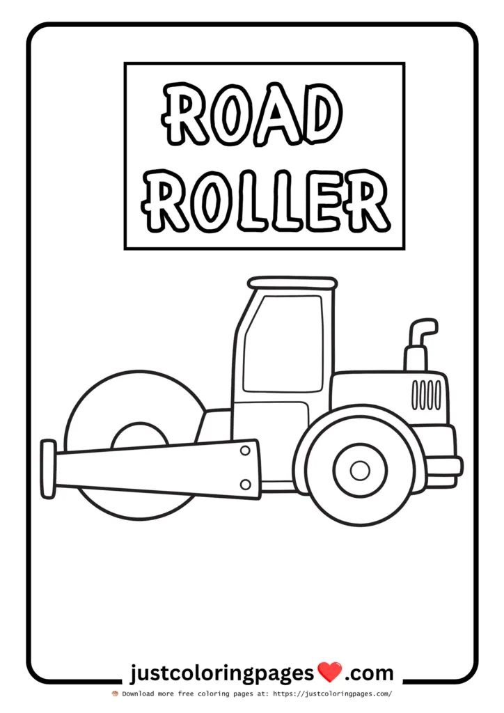 39+ Free Vehicle Coloring Pages for Kids (PDF Printable) 35 road roller vehicle coloring pages