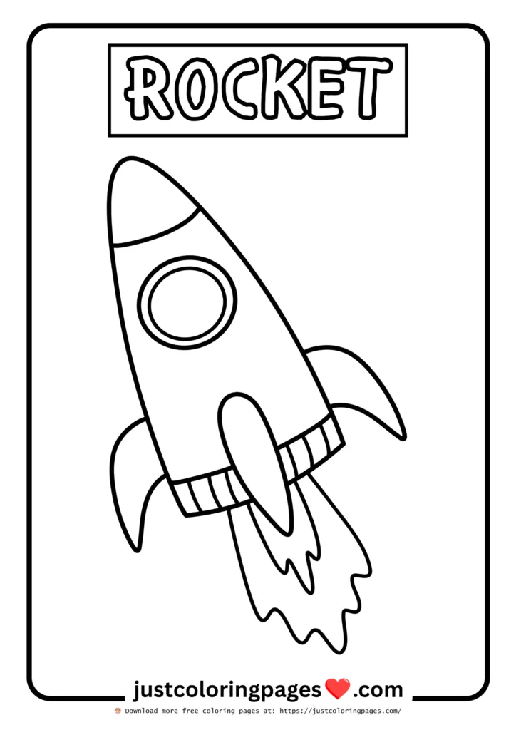rocket coloring page