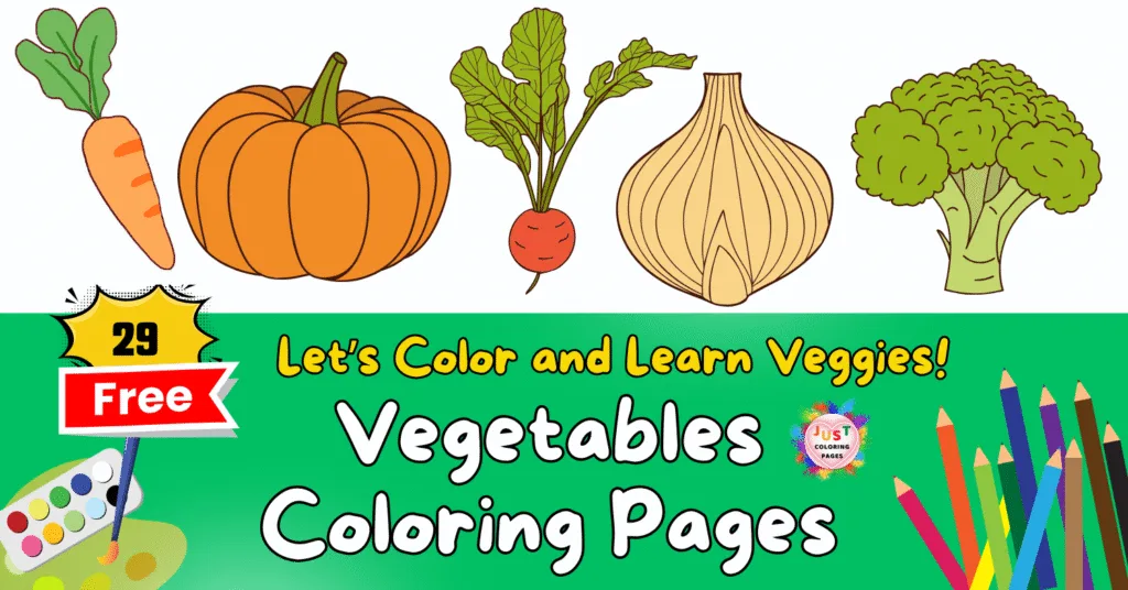 Download Free Vegetables Coloring Pages for Kids