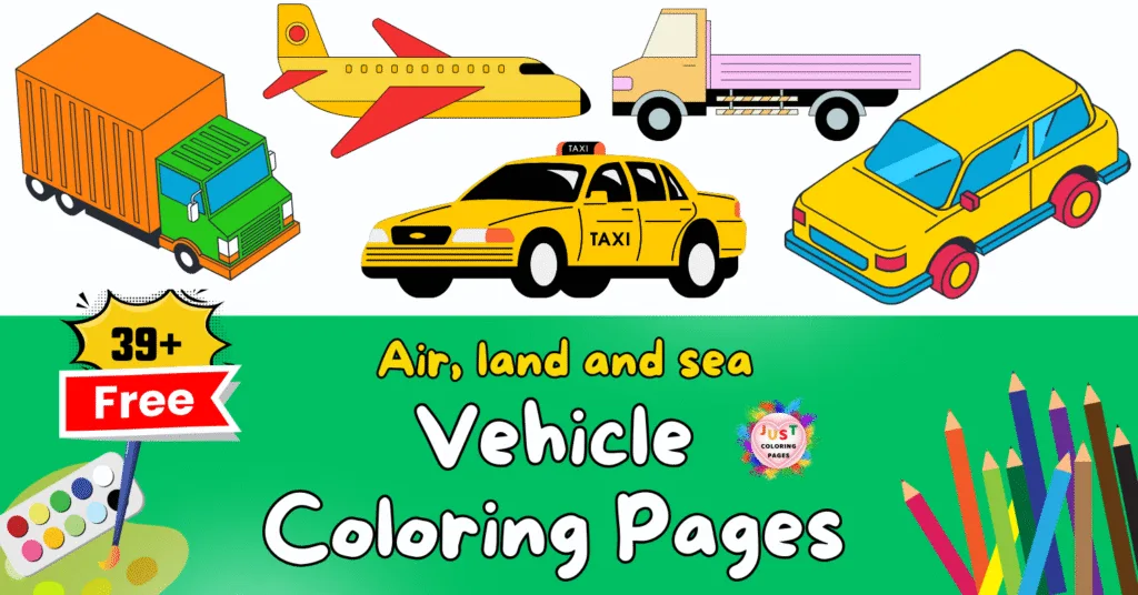 39+ Free Vehicle Coloring Pages for Kids (PDF Printable) 1 Vehicles Coloring Pages for Kids
