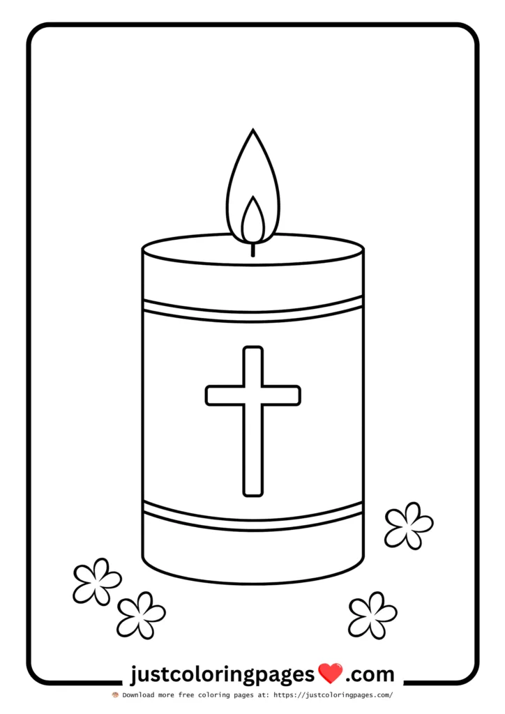 Faith-themed coloring page to inspire creativity.