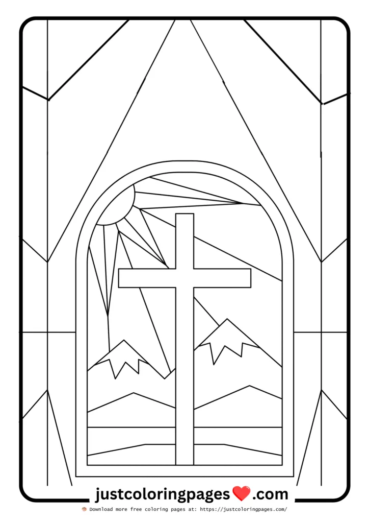 Simple and meaningful coloring sheet for young believers.