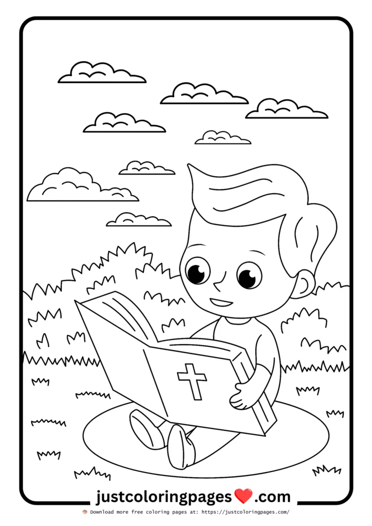 Easy printable coloring design inspired by Scripture.