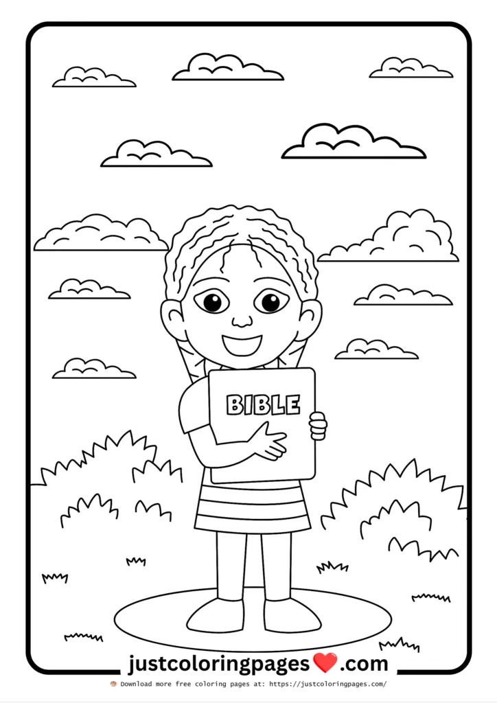 Faith-based activity sheet for children to color.