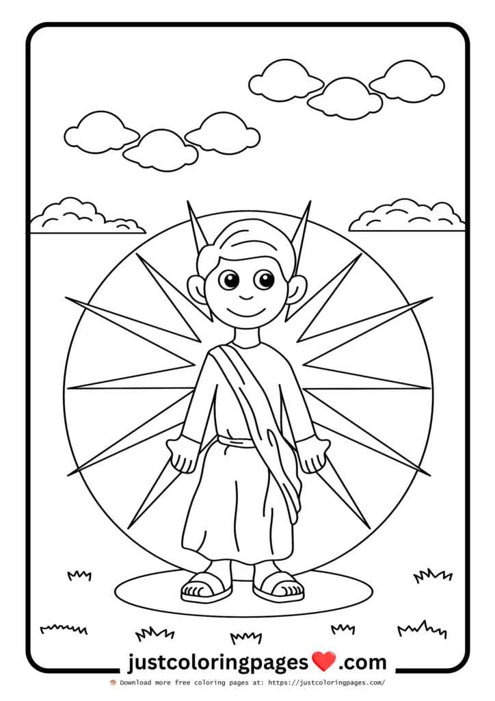 Inspiring Bible verse coloring page for little learners.