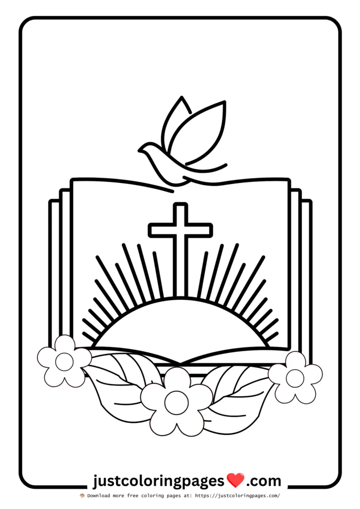 Bible Coloring with Flowers