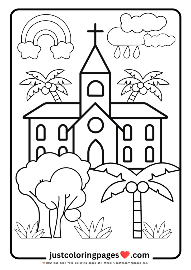 Christian Church Coloring pages