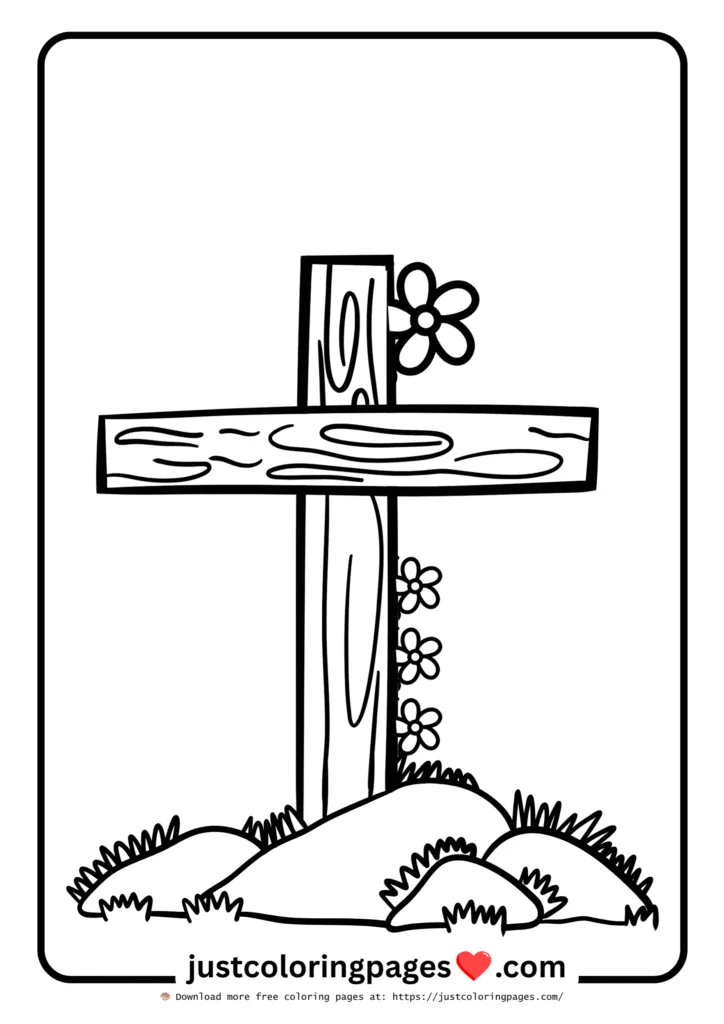 Easter Cross Coloring