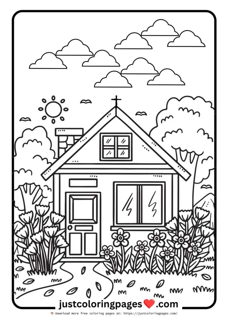 Beautiful Bible-inspired coloring sheet for children.