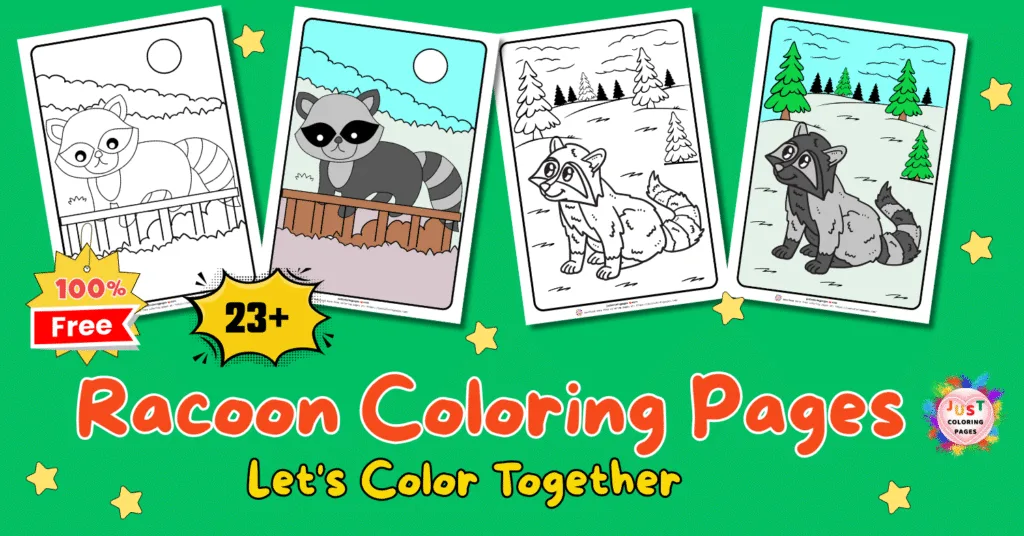 racoon coloring pages printable