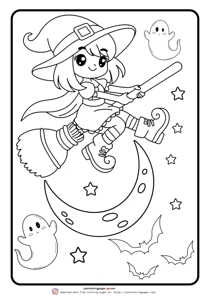Cute cartoon witch