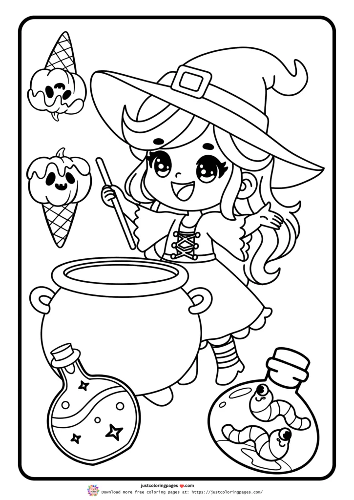 Two ice cream cones topped with pumpkin faces.