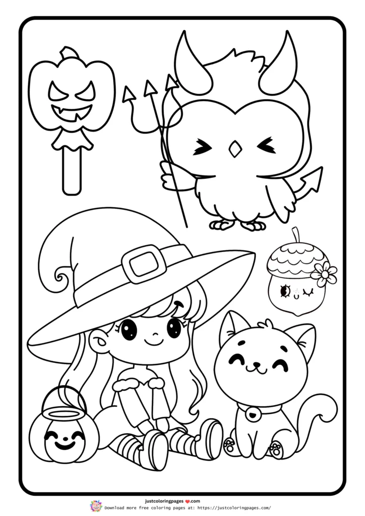 A cute, horned creature holding a pitchfork.