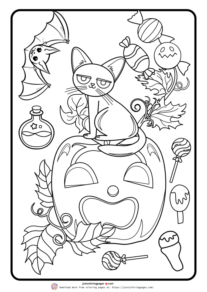 A bat flying above the cat.