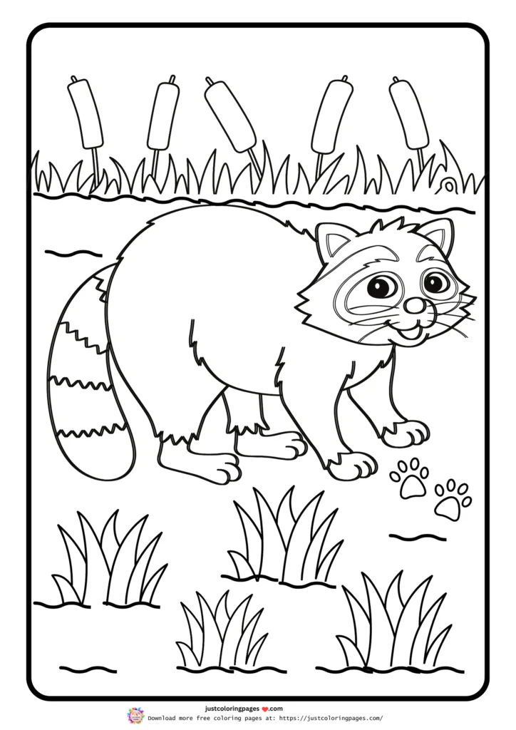 Raccoon paw prints on the ground.