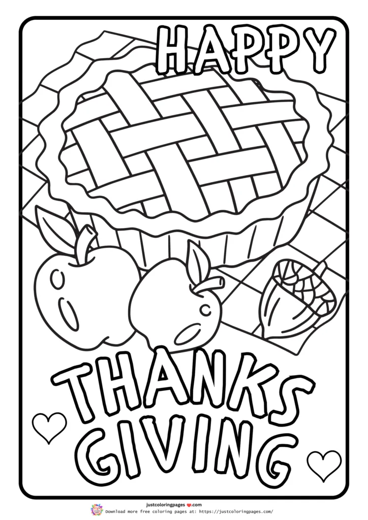 Thanksgiving coloring pages easy