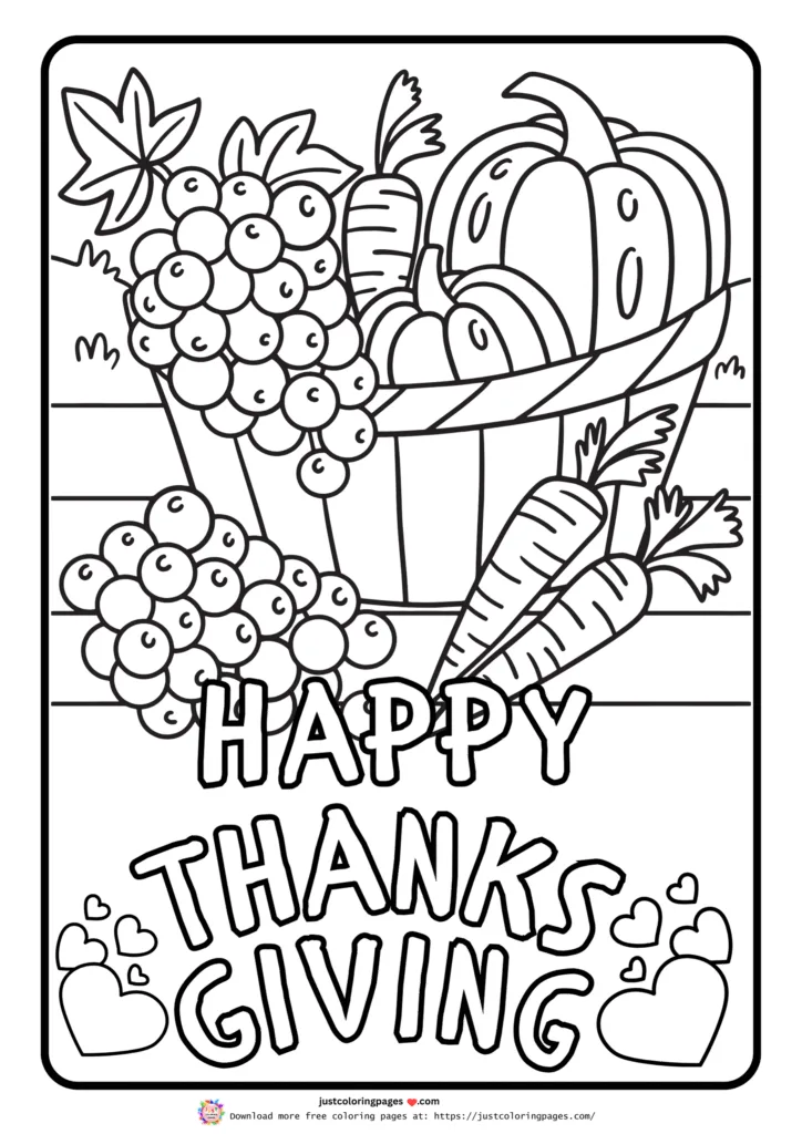 Thanksgiving coloring pages easy