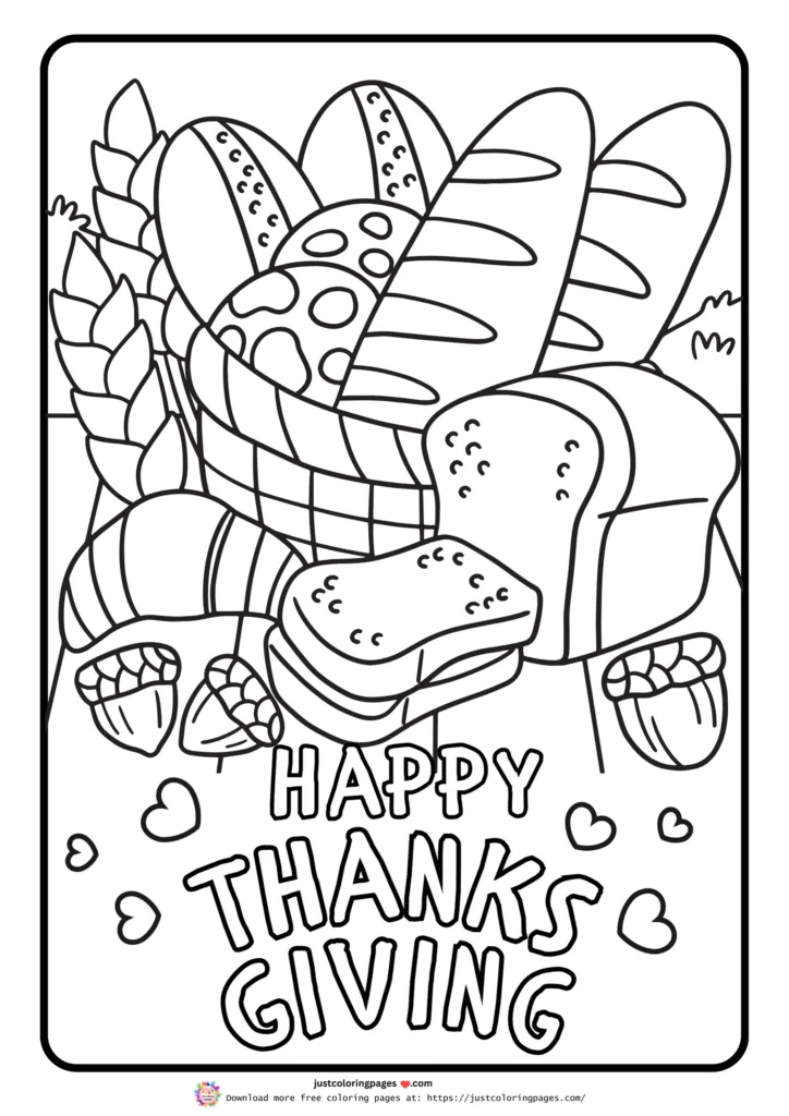 Thanksgiving coloring pages easy