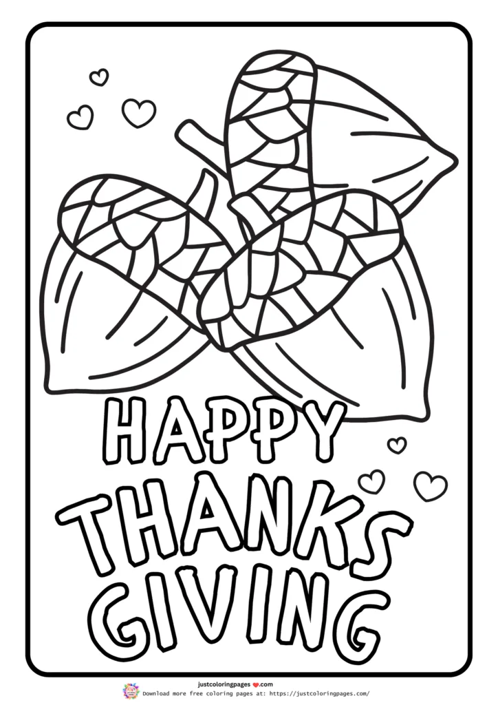 Thanksgiving coloring pages easy