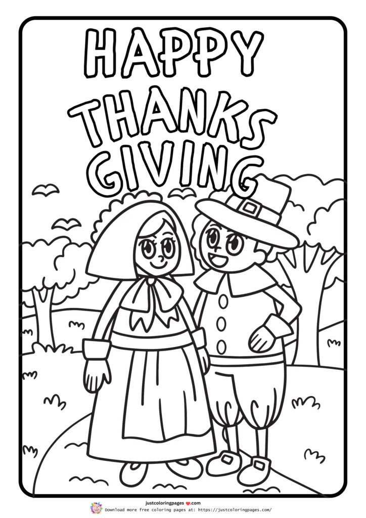Thanksgiving coloring pages easy