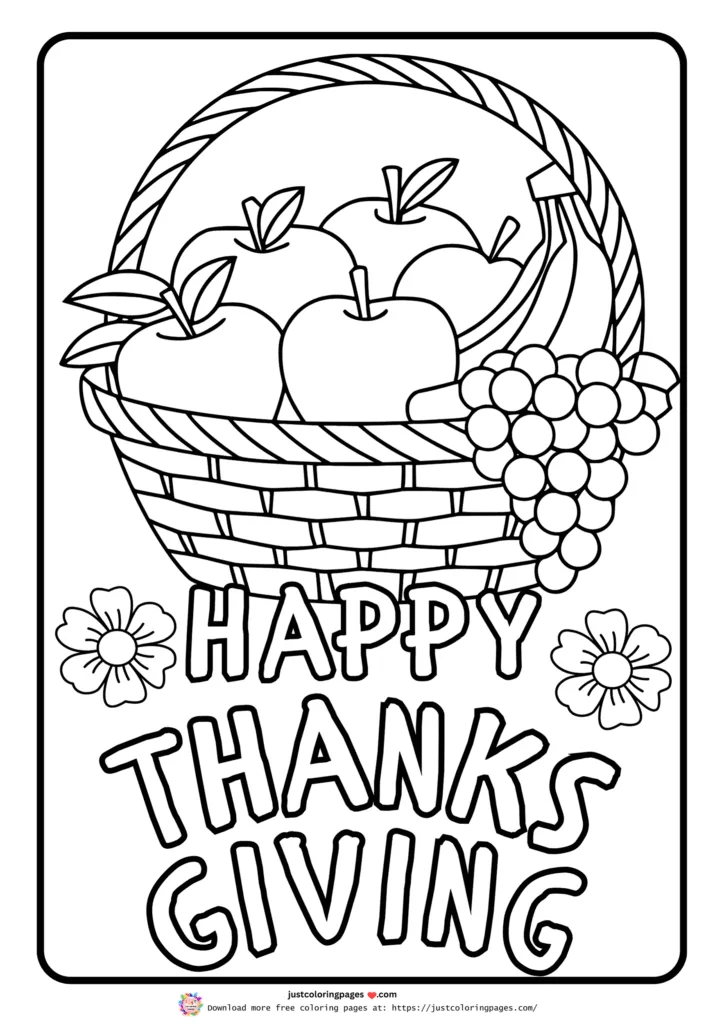 Thanksgiving coloring pages easy