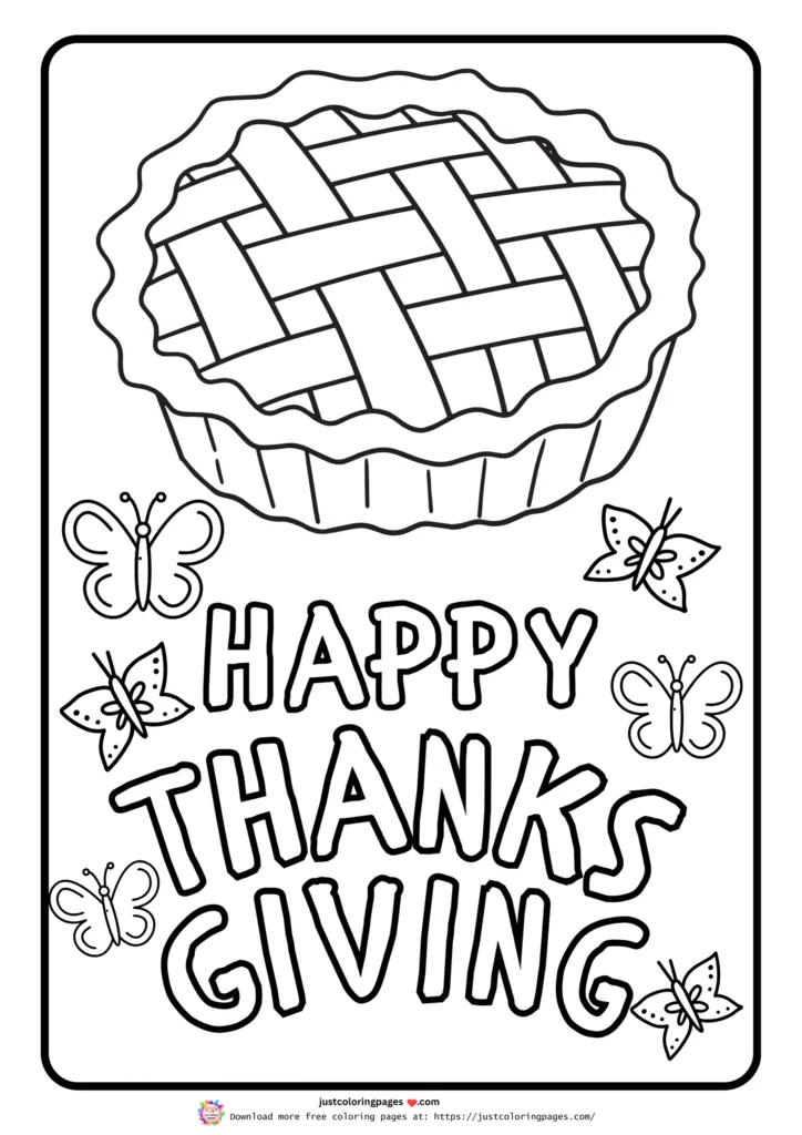 Thanksgiving coloring pages easy